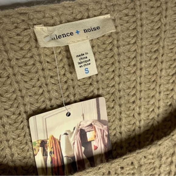 NWT Silence + Noise by Urban Outfitters Taupe Surplice Back Sweater Dress $89 - Picture 5 of 7